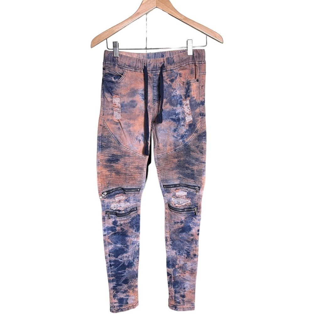 American Bazi Tie Dye Distressed Stretchy Jeggings S